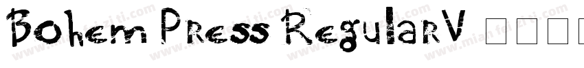 Bohem Press RegularV字体转换